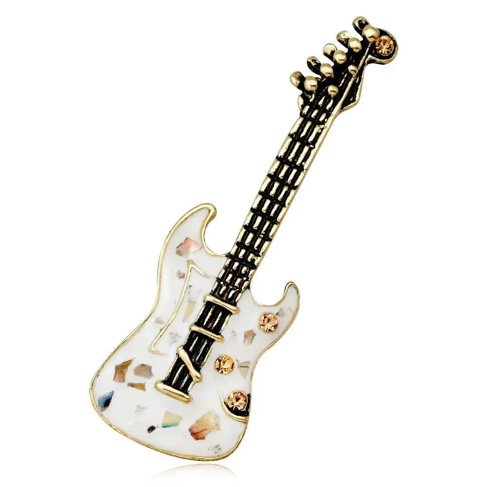 Guitar Shaped Enamel Pin Brooch For Music Lovers And Style