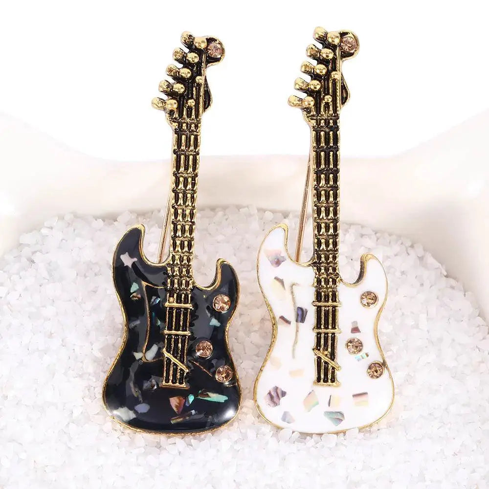 Guitar Shaped Enamel Pin Brooch For Music Lovers And Style