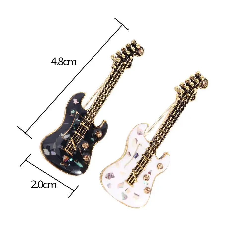 Guitar Shaped Enamel Pin Brooch For Music Lovers And Style