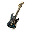 Guitar Shaped Brooches Enamel Apparel Accessory Pin