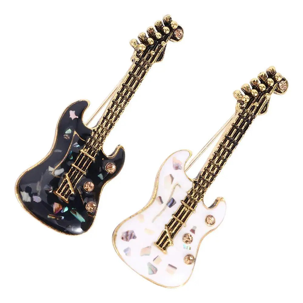 Guitar Shaped Enamel Pin Brooch For Music Lovers And Style