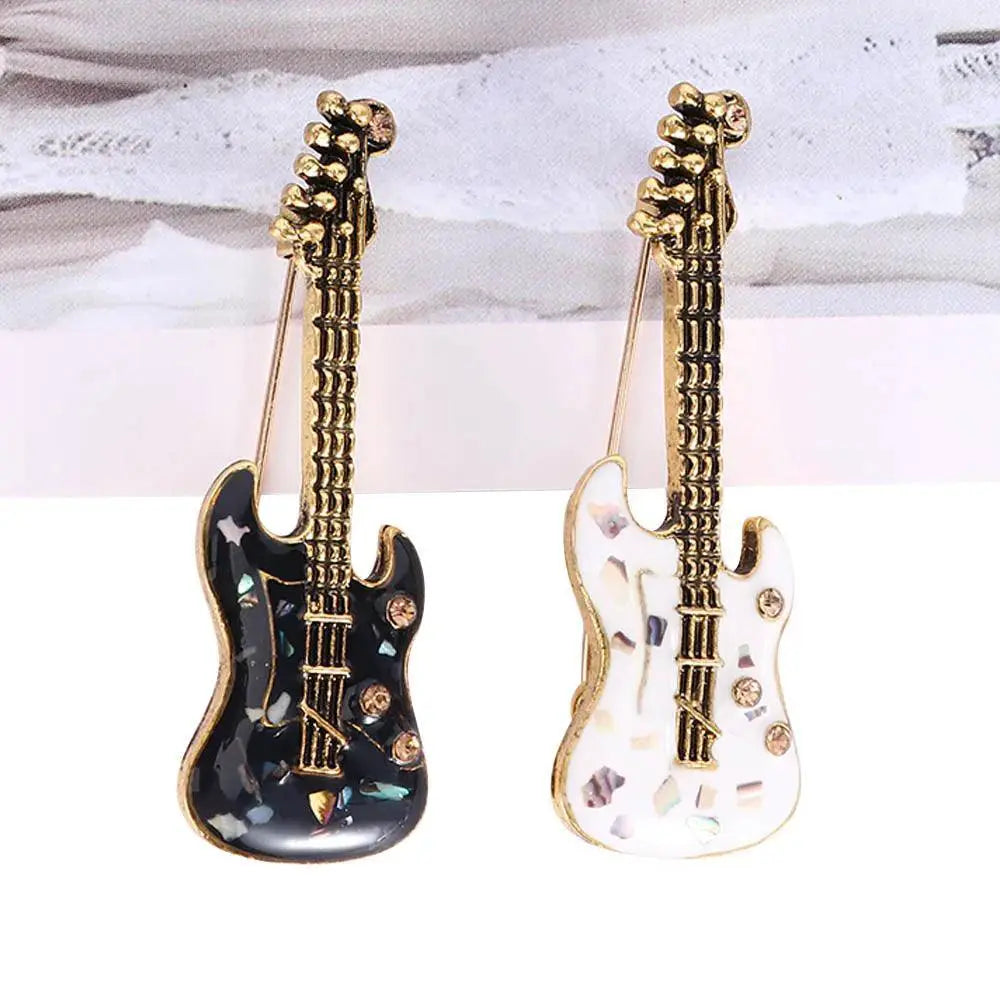 Guitar Shaped Enamel Pin Brooch For Music Lovers And Style