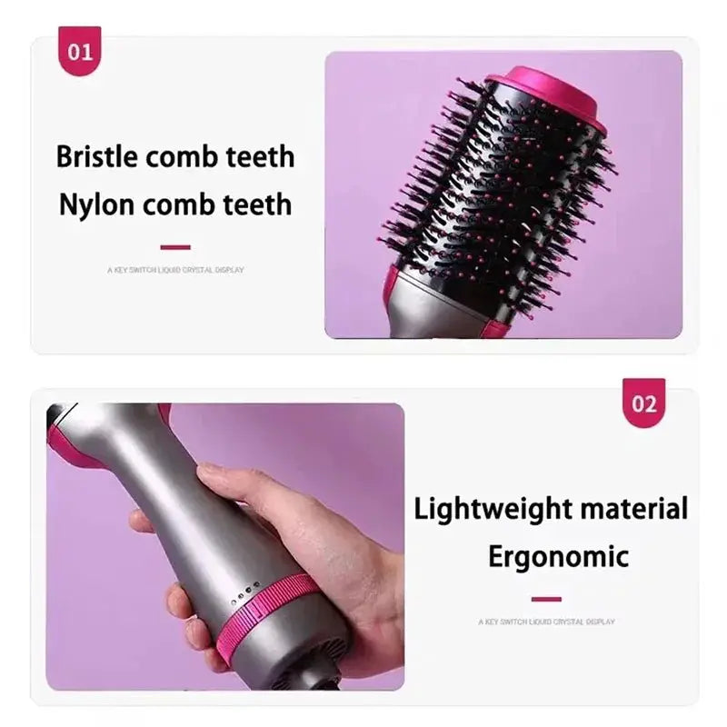 Hair Dryer Brush 3 In 1 Hot Air Spin Brush For Frizz Control