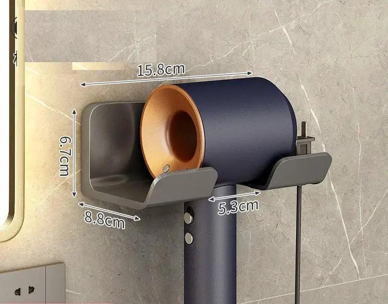 Hair Dryer Wall Mount Organizer For Bathroom Easy Install