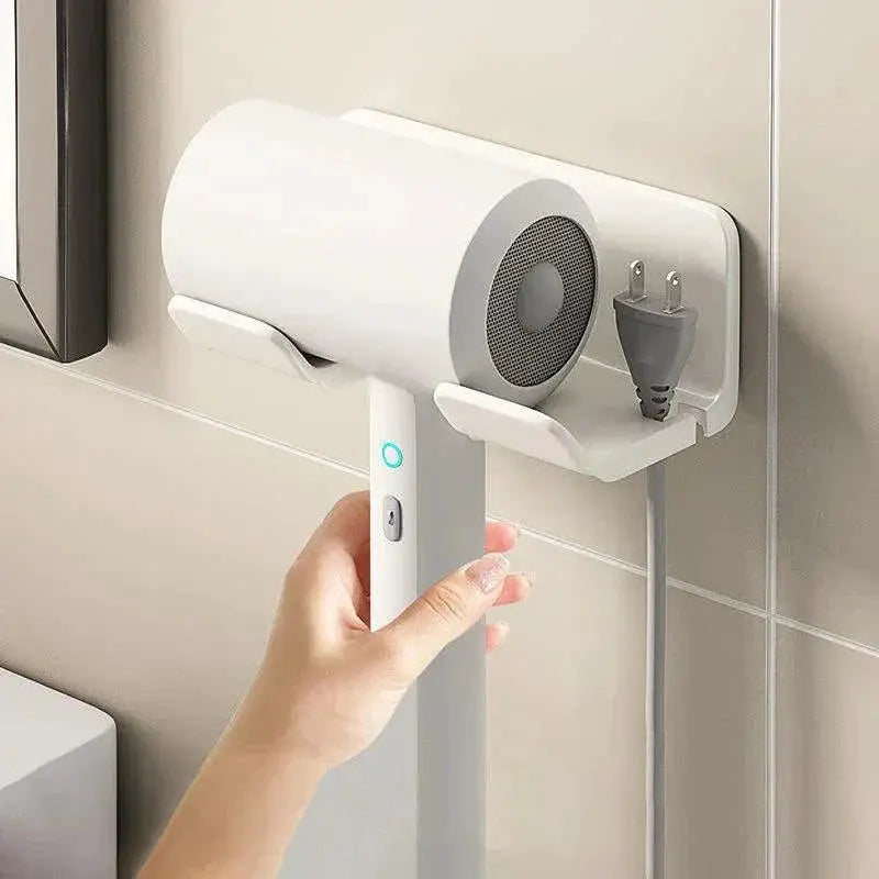 Hair Dryer Wall Mount Organizer For Bathroom Easy Install
