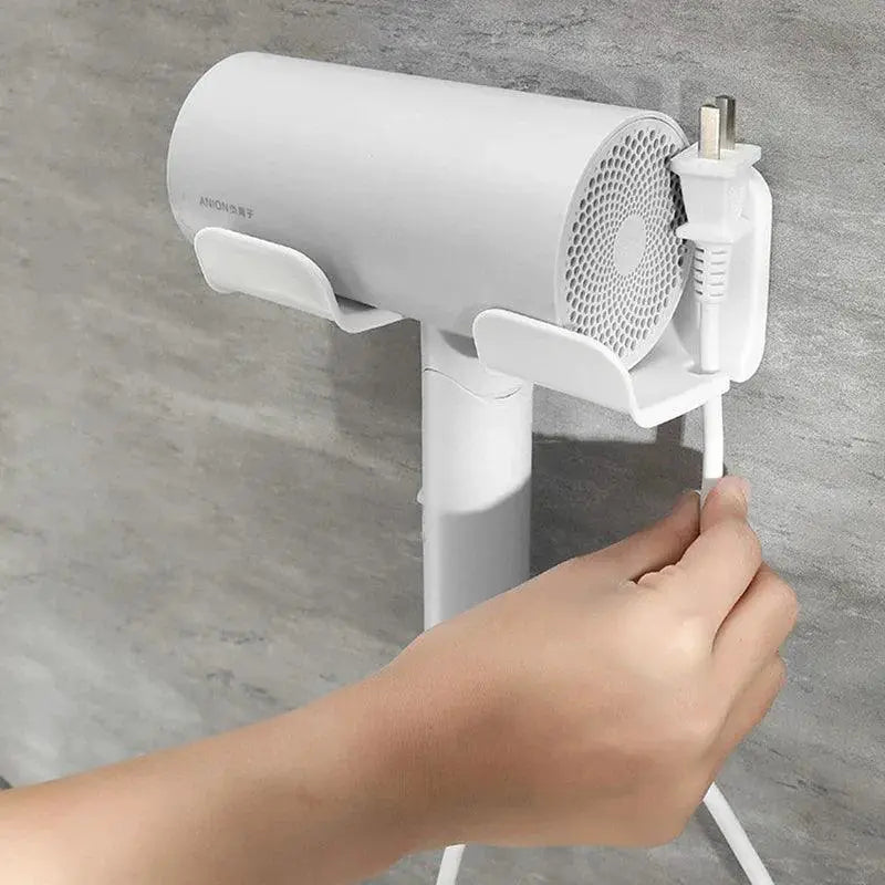 Hair Dryer Wall Mount Organizer For Bathroom Easy Install