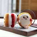Hamburg Hot Dog Fries Bread Drumsticks Plush Keychain Gift