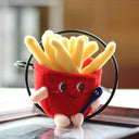 Hamburg Hot Dog Fries Bread Drumsticks Plush Keychain Gift