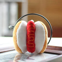 Hamburg Hot Dog Fries Bread Drumsticks Plush Keychain Gift