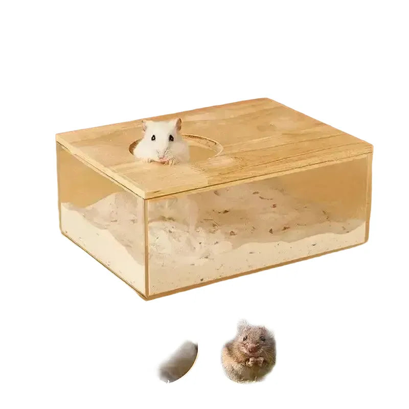 Transparent Hamster Sand Bath Container — product view 1