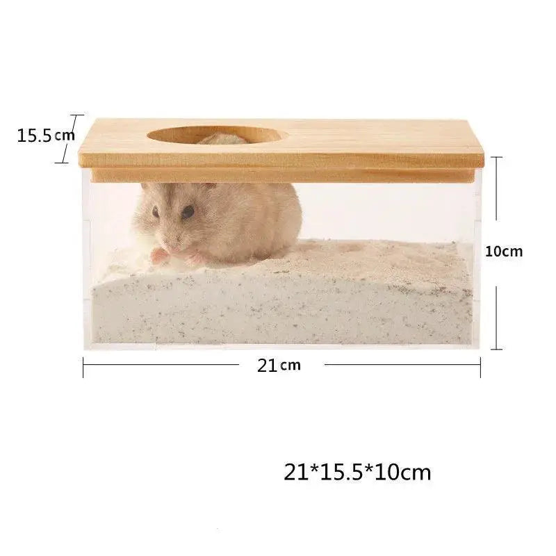 Transparent Hamster Sand Bath Container — product view 9