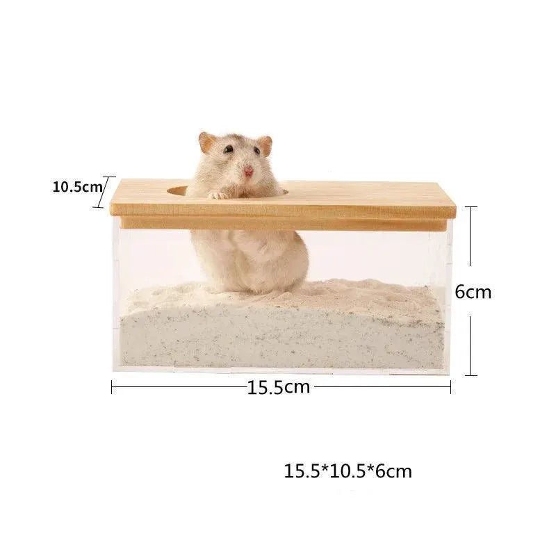 Hamster Transparent Sand Bath Container For Small Pets