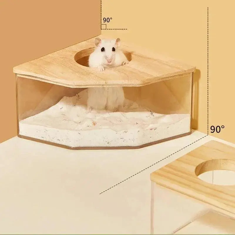 Hamster Transparent Sand Bath Container For Small Pets