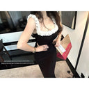 Hand-Sewn Floral Embroidered Bodycon Gown Elegant Design Adjustable Fit