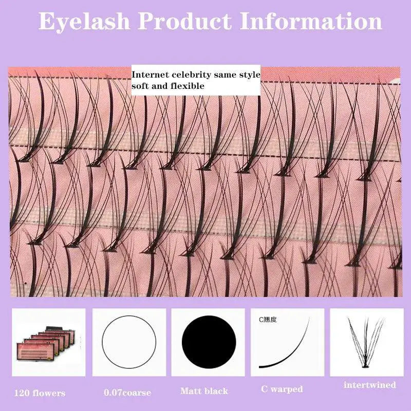 Hand Woven Cluster Eyelash Set for Natural Volume Looks