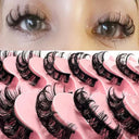 Handcrafted Russian Mink Eyelashes Fluffy Reusable Beauty