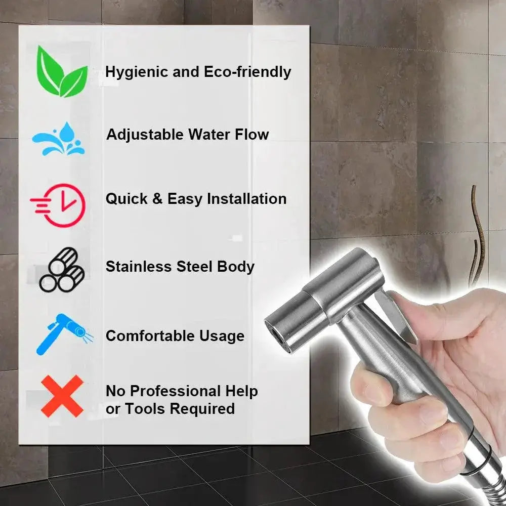 Handheld Bidet Sprayer Kit Stainless Steel Easy Install