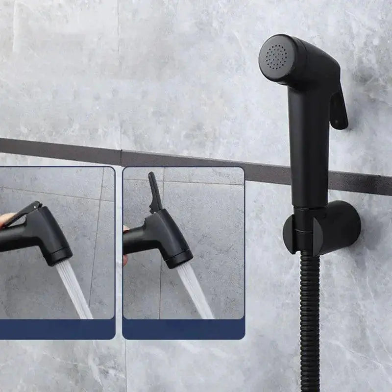 Handheld Black Bidet Spray Gun Superior Hygienic Cleaner