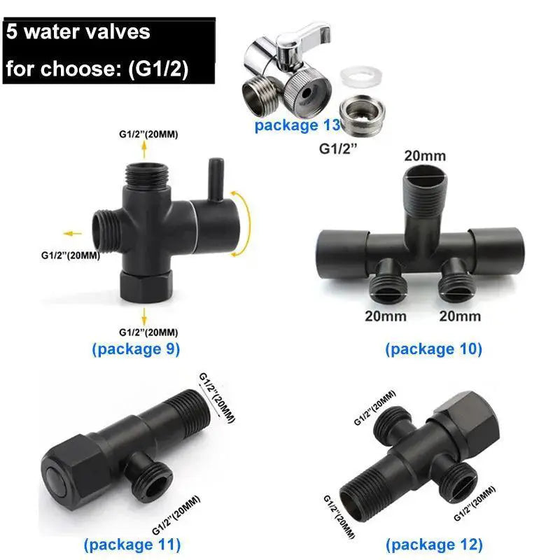 Handheld Black Bidet Spray Gun Superior Hygienic Cleaner