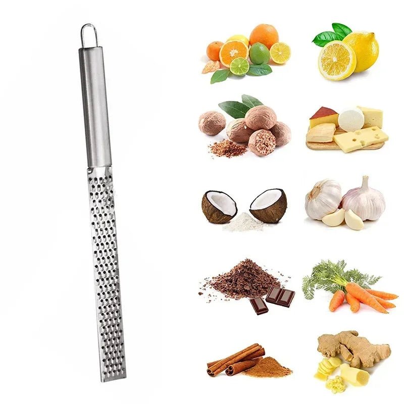Handheld Cheese Grinder Stainless Steel Grater Zester Garlic Ginger Tool Kitchen