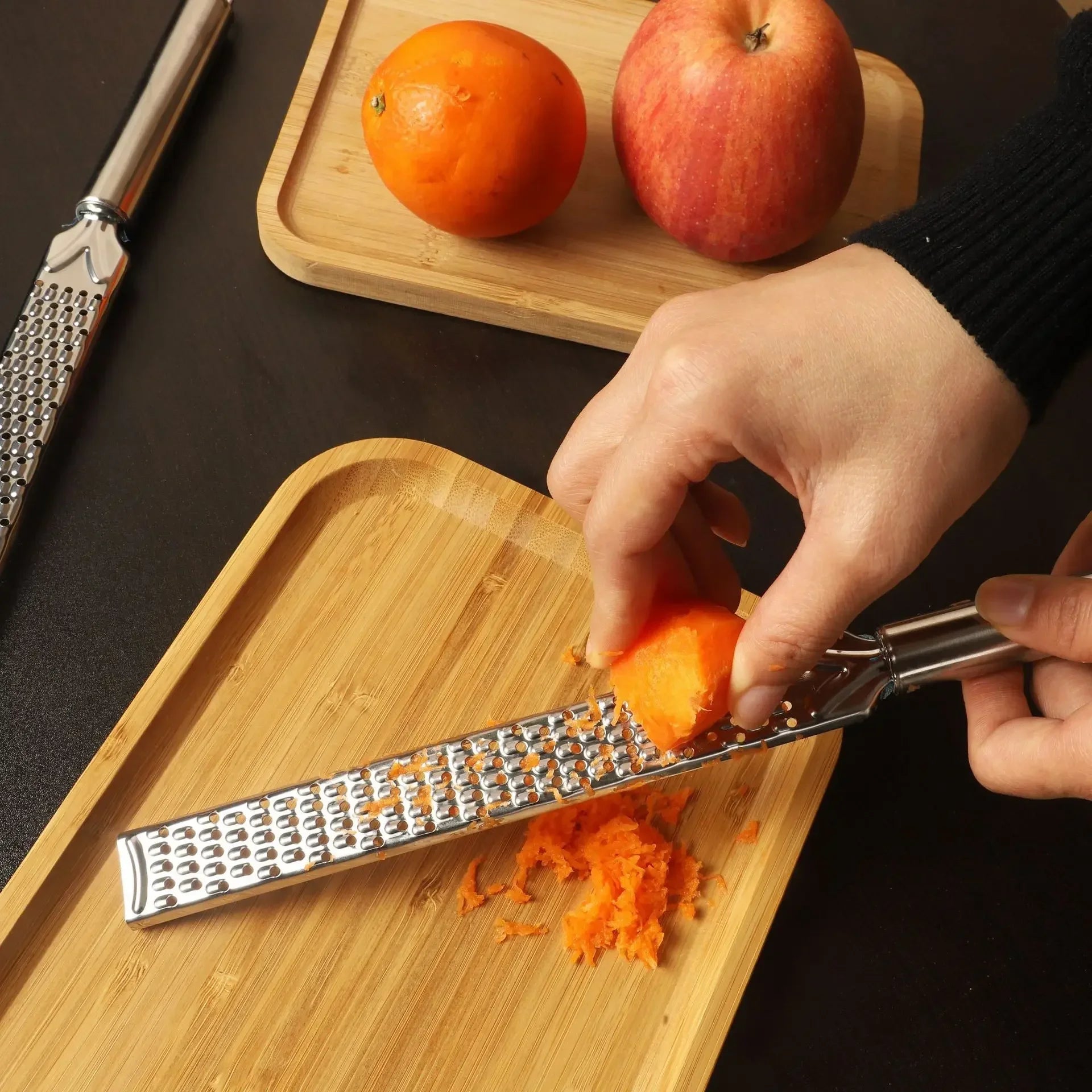 Handheld Cheese Grinder Stainless Steel Grater Zester Garlic Ginger Tool Kitchen