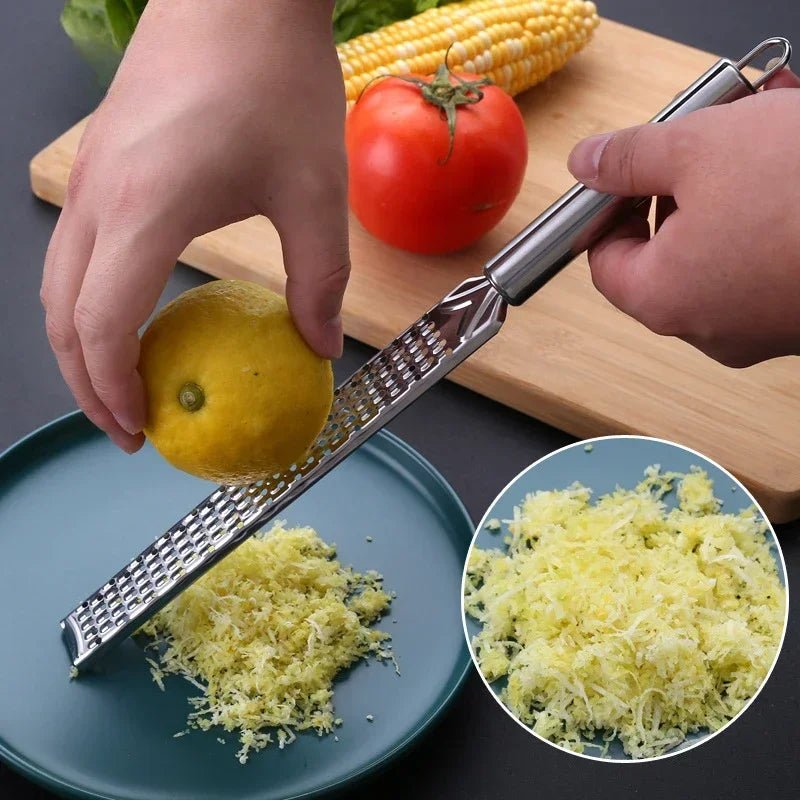 Handheld Cheese Grinder Stainless Steel Grater Zester Garlic Ginger Tool Kitchen