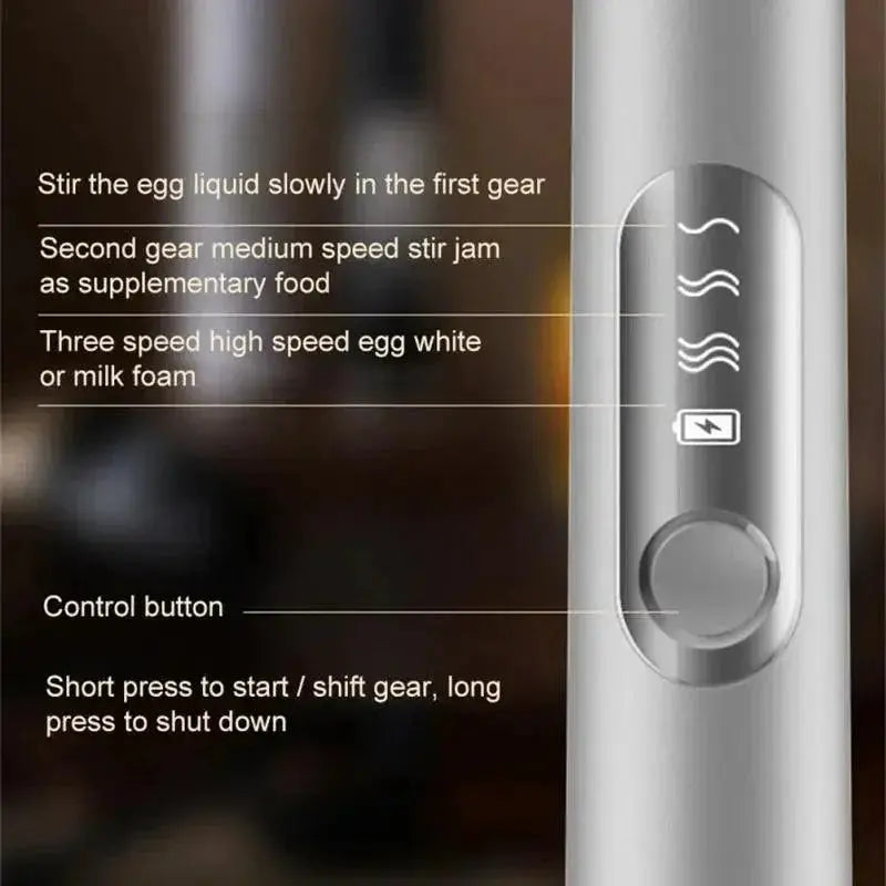 Handheld Milk Frother Whisk And Egg Beater Blender Tool