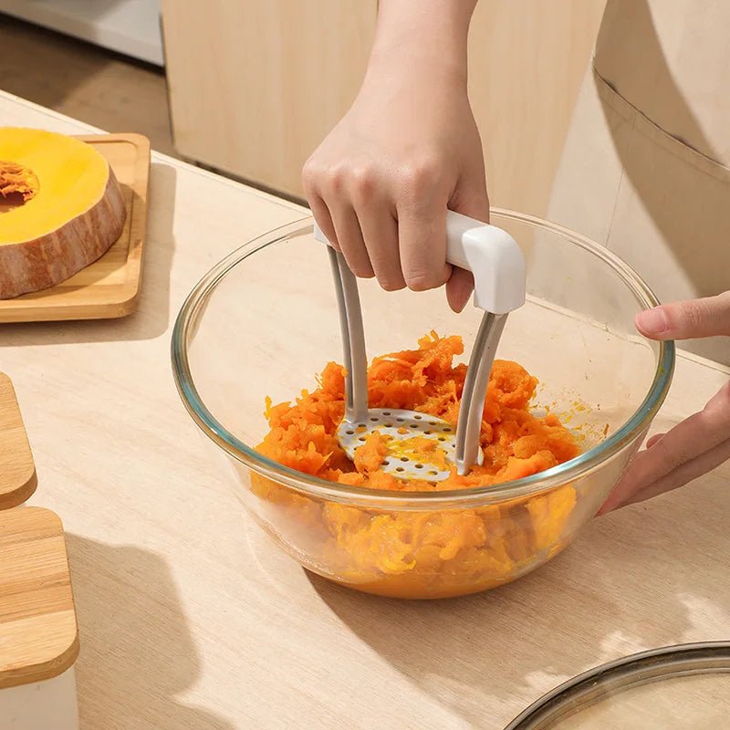 Handheld Potato Masher And Ricer With Non Slip Handle Twin In One Kitchen Gadget