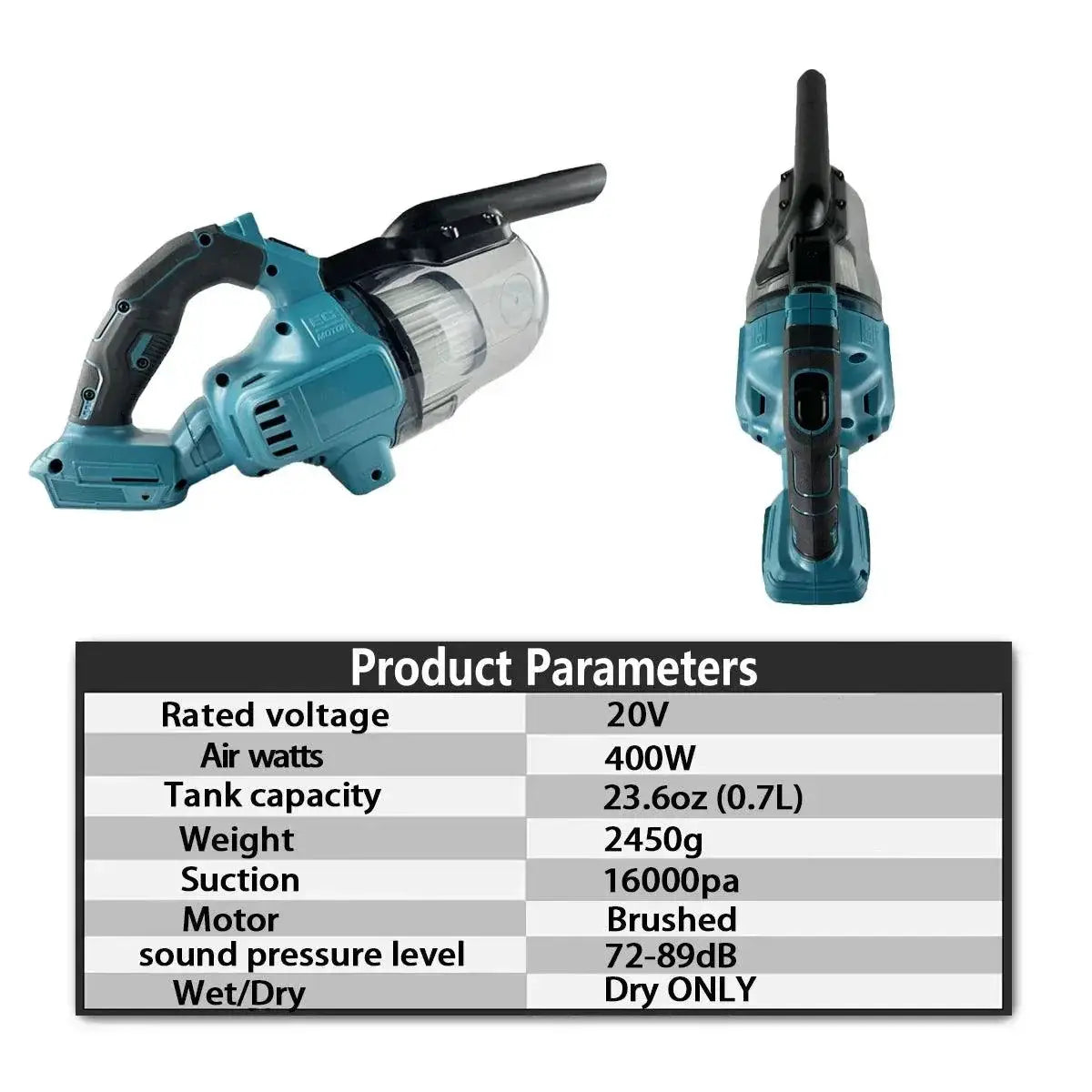 Cordless Handheld Vacuum 16000 Pa Suction Mini Car Cleaner