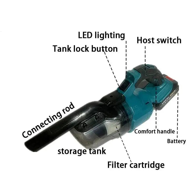 Cordless Handheld Vacuum 16000 Pa Suction Mini Car Cleaner