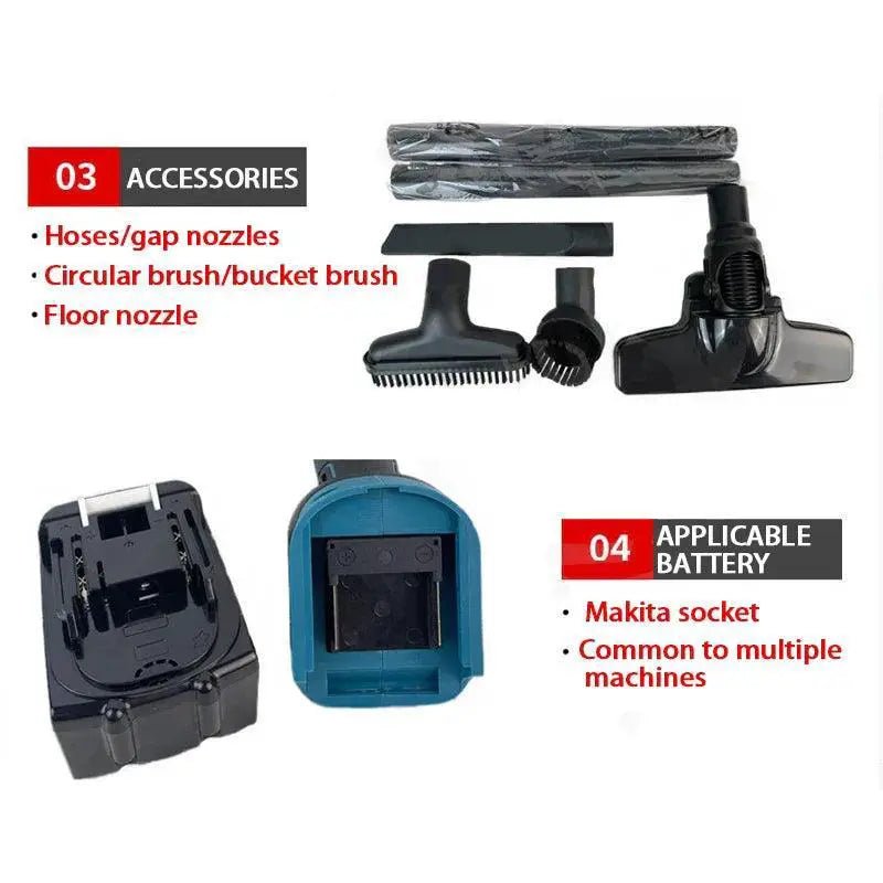 Cordless Handheld Vacuum 16000 Pa Suction Mini Car Cleaner