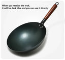 Handmade Chinese Traditional Iron Wok With Handle Nonstick