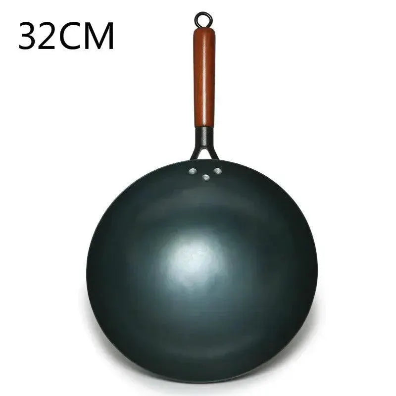 Handmade Chinese Traditional Iron Wok With Handle Nonstick
