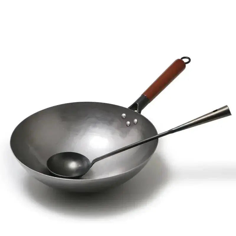 Handmade Chinese Traditional Iron Wok With Handle Nonstick