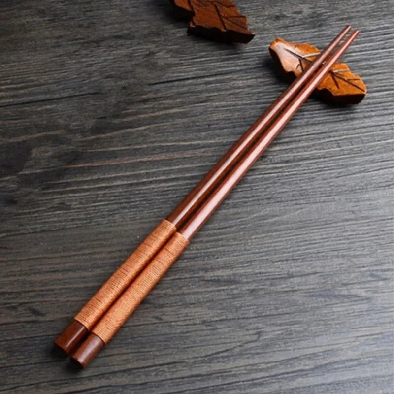Handmade Japanese Chestnut Wood Chopsticks Pair Eco Friendly Gift For Sushi Fans