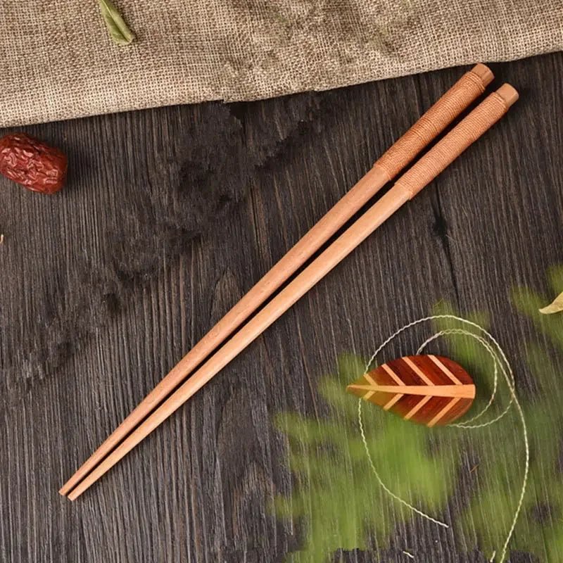 Handmade Japanese Chestnut Wood Chopsticks Pair Eco Friendly Gift For Sushi Fans