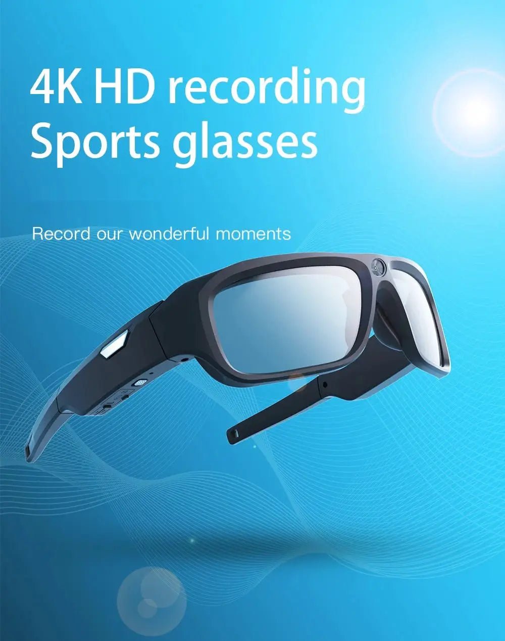 Hands Free 4K Glasses Camera for Driving
