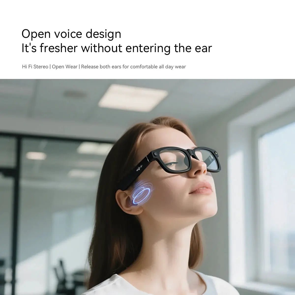 Hands-Free AI Glasses for Pros 2K Camera