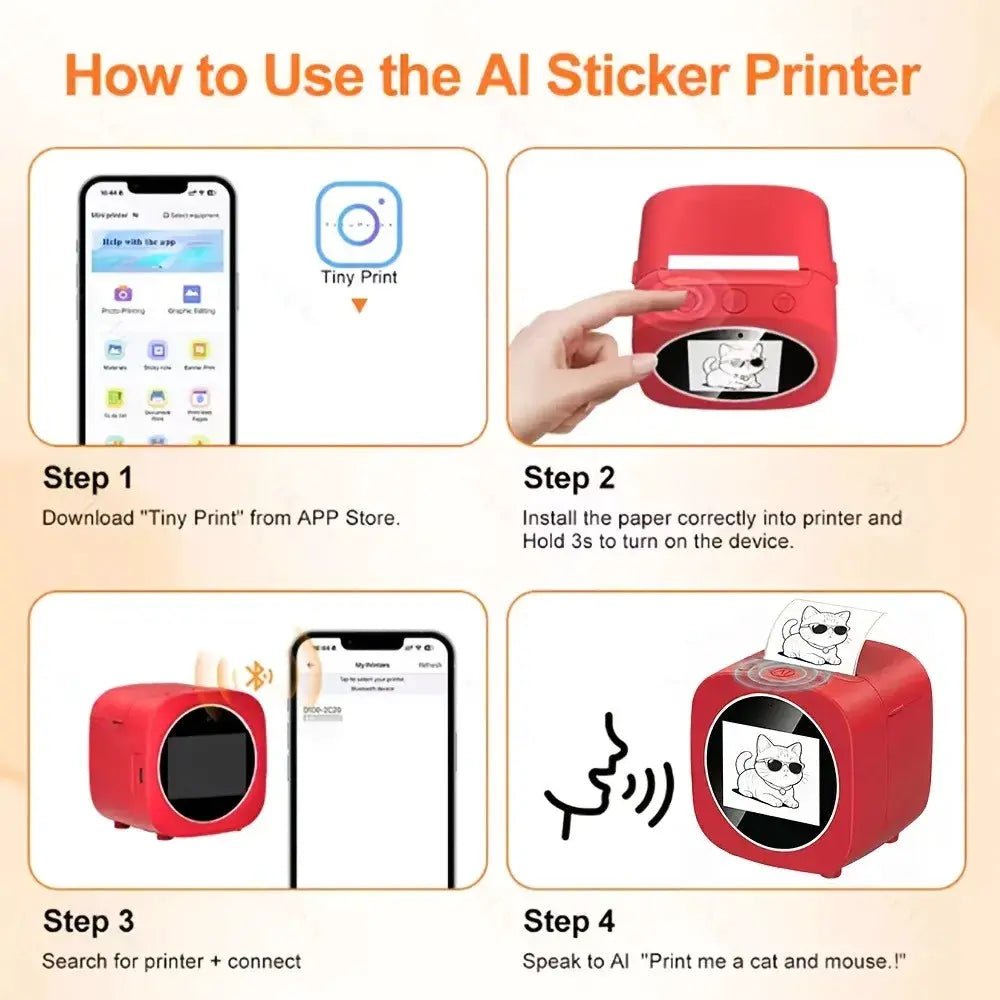Hands Free AI Label Printer for Home Use