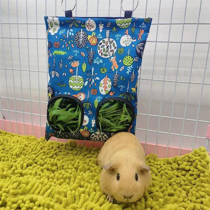Hanging Hay Bag For Small Animals Durable Feeder Cage