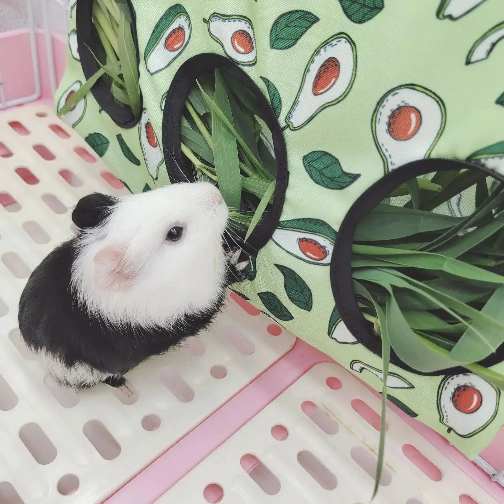 Hanging Hay Bag For Small Animals Durable Feeder Cage