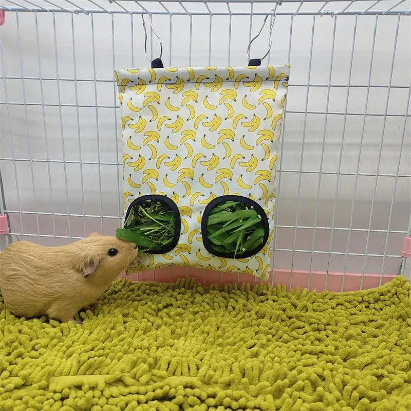 Hanging Hay Bag For Small Animals Durable Feeder Cage