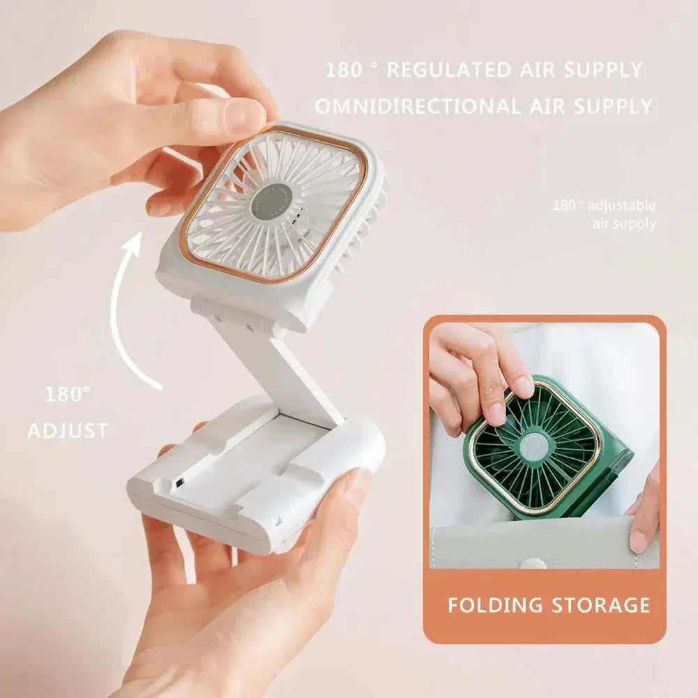 Hanging Neck Fan Mini Portable Folding Desktop Fan 3000mAh