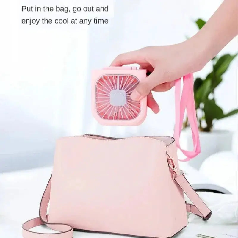 Hanging Neck Fan Mini Portable USB Foldable Small Cooling