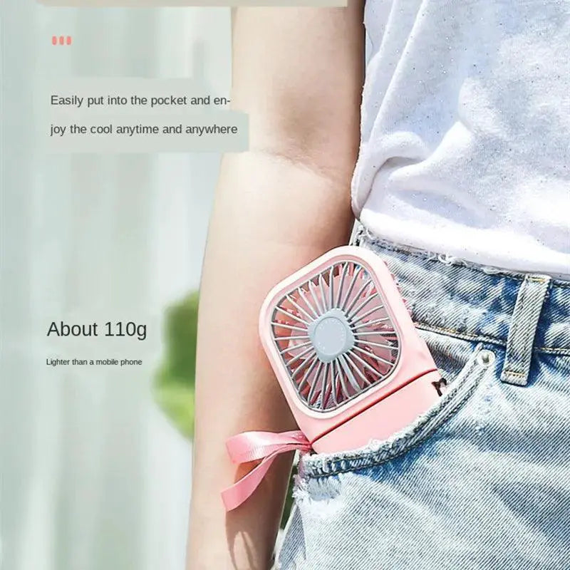 Hanging Neck Fan Mini Portable USB Foldable Small Cooling