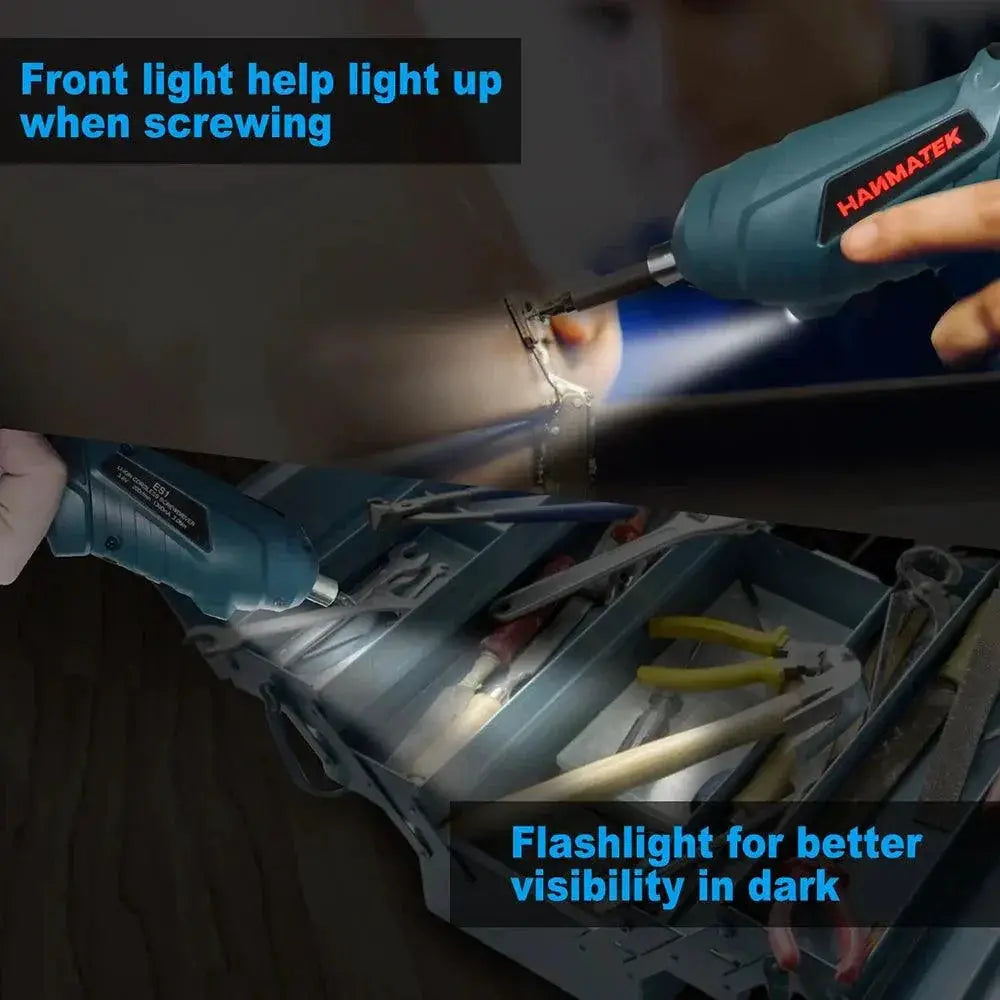 Hanmatek Mini Wireless Rechargeable Screwdriver Set With LED