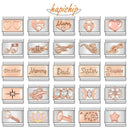 Hapiship Original Daisy Rose Heart Musical Instruments Charm Links