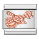 Hapiship Original Daisy Rose Heart Musical Instruments Charm Links