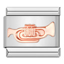 Hapiship Original Daisy Rose Heart Musical Instruments Charm Links