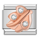 Hapiship Original Daisy Rose Heart Musical Instruments Charm Links